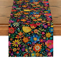 Sierra Flores Colorful Floral Table Runner, Machine Washable, 4 Sizes, for Dining Table or Dresser