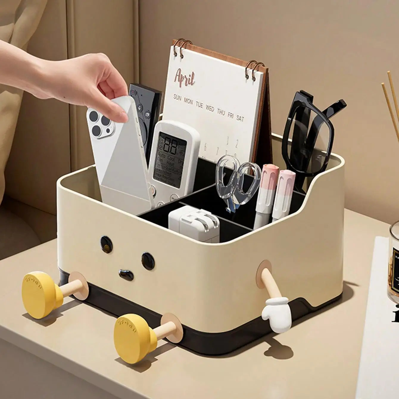 Whimsical Desktop Organizer with Compartments