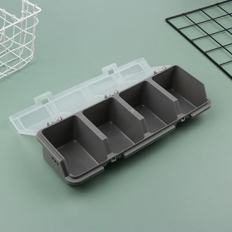 3-Compartment Plastic Small Parts Organizer Box