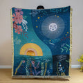 Solara Woven Sun & Moon Tapestry Throw Blanket
