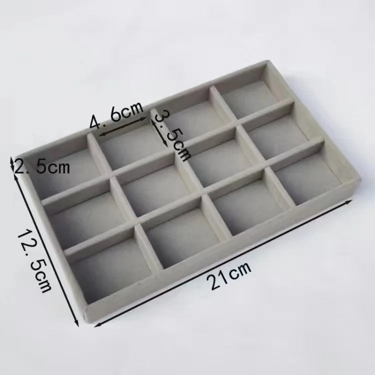 Velvet Jewelry Drawer Organizer Tray – Various Grid Options