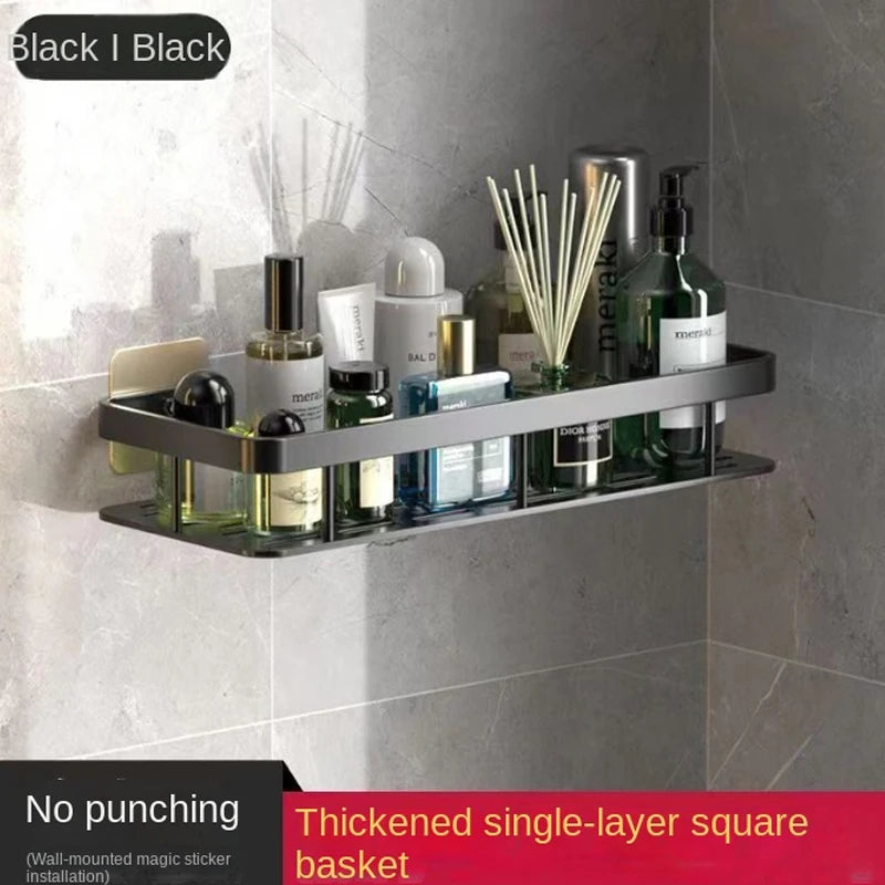 No-Drill Metal Corner Shower Shelf for Bathroom Organization