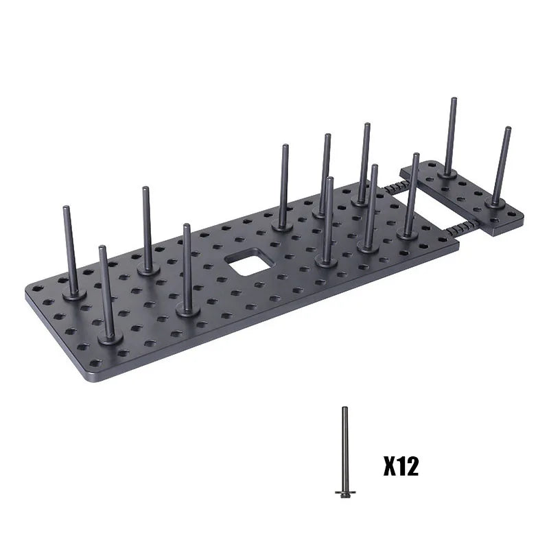 Adjustable Drawer Pegboard Plate & Bowl Organizer Rack for Kitchen Cabinets in Light Grey
