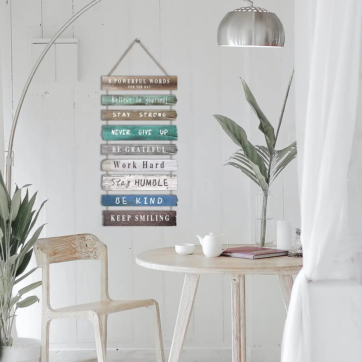 Inspire Wooden Rectangular Hanging Wall Art – Motivational Sign for Office, Bedroom, or Living Room