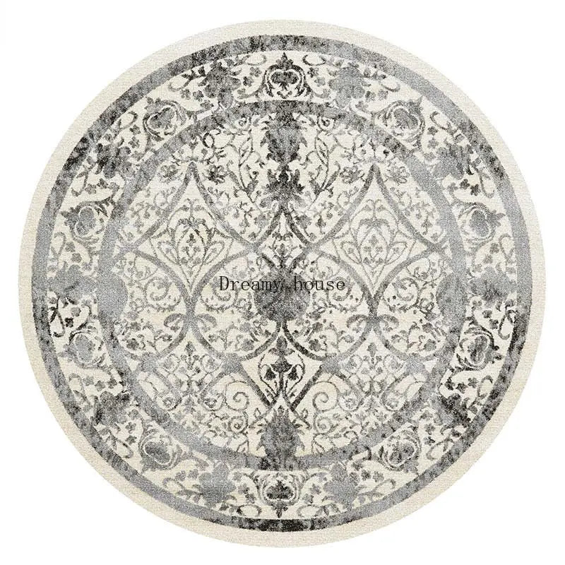 Adara Vintage Round Persian-Style Rug for Living Room or Bedroom