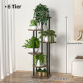 Multi-Tier Wooden Plant Stand for Living Room or Balcony, 4/5/6 Tiers