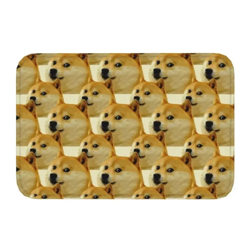 Cheems Dog Pattern Soft Doormat – Entryway, Bathroom, or Bedroom Rug