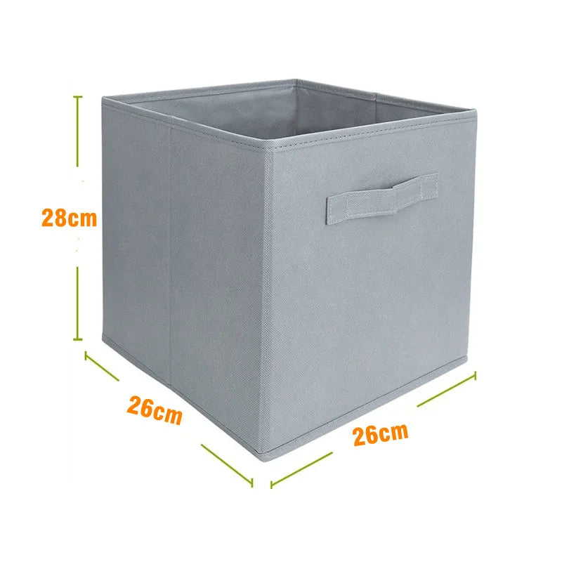 Collapsible Cube Storage Bin for Closet and Shelf Organization