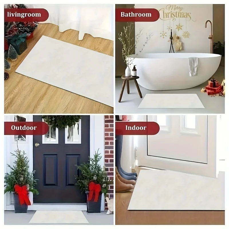 Starry Night Black Cat Doormat – Artistic Indoor Entryway Rug