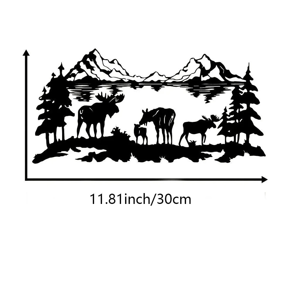 Jerusalem City Wall Metal Wall Art – Geometric Black Sculpture for Living Room or Office