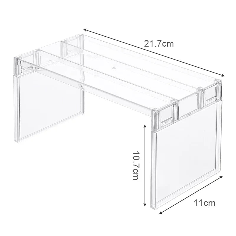 Clear Stackable Fridge Shelf Organizer for Kitchen & Pantry