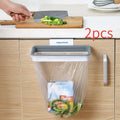 Over-Cabinet Trash Bag Holder with Lid – Grey