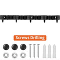 Wall-Mounted Metal Tool Rack with Hooks for Garage, Garden, or Utility Room