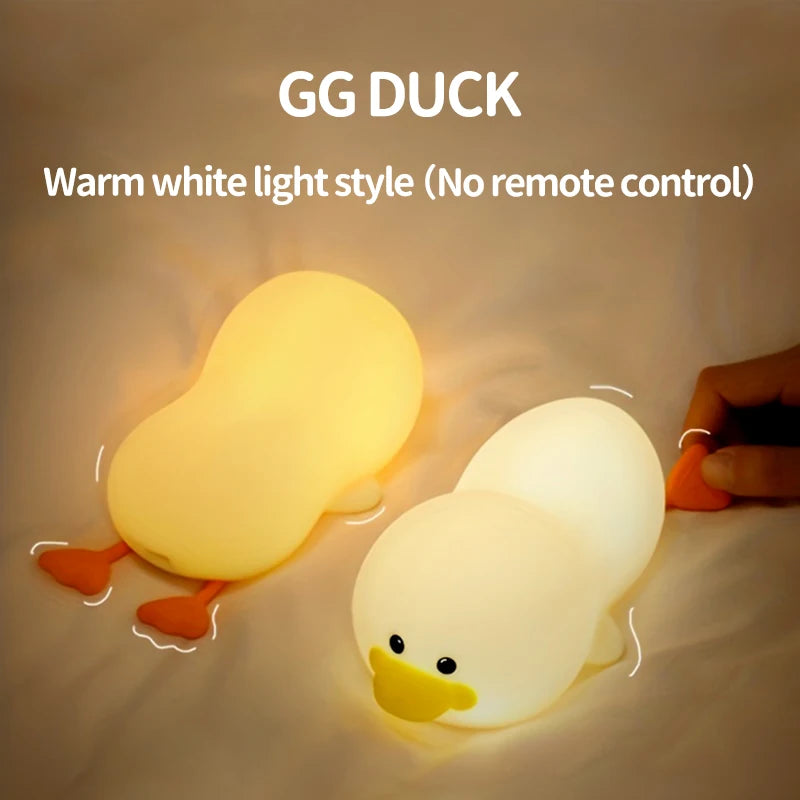 Puddle Duck Silicone Night Light – USB Rechargeable Nursery Lamp
