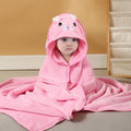 Cartoon Animal Hooded Baby Towel in Soft Coral Fleece
