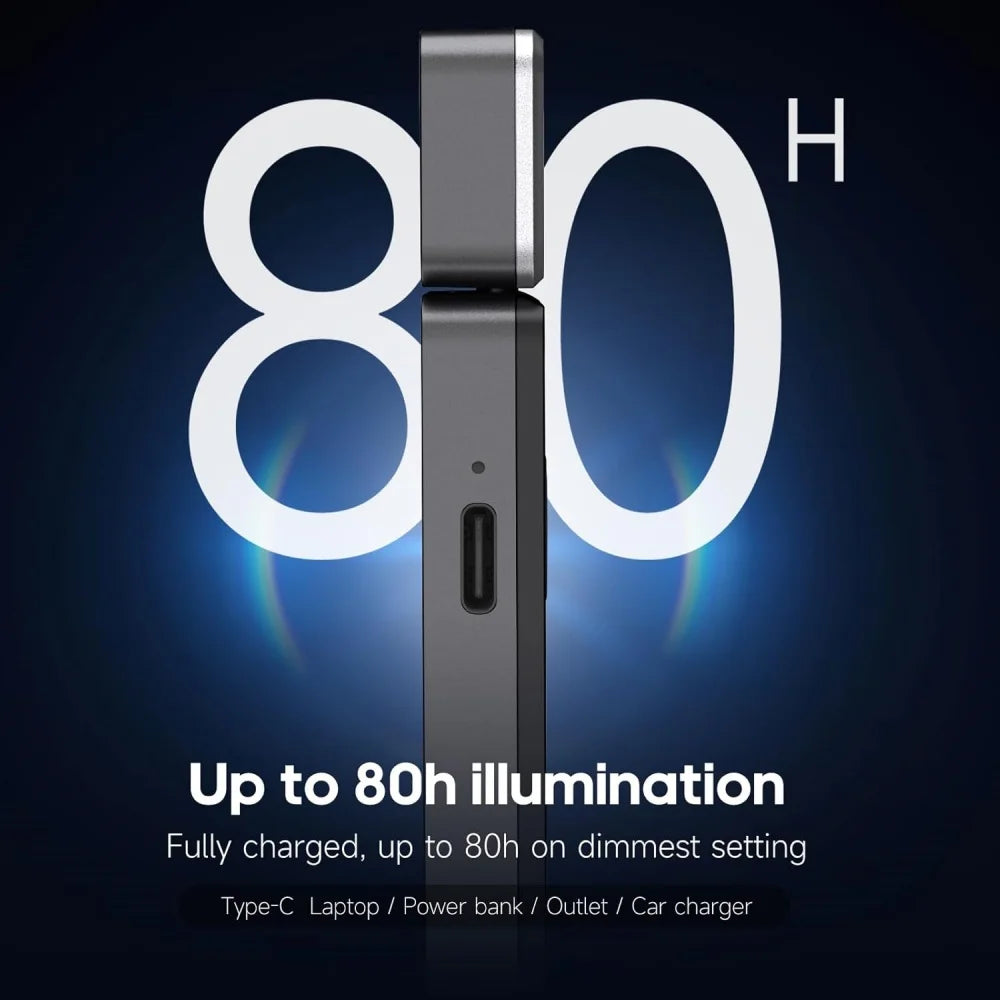 USB Rechargeable Clip-On LED Reading Light for Bedtime & Travel