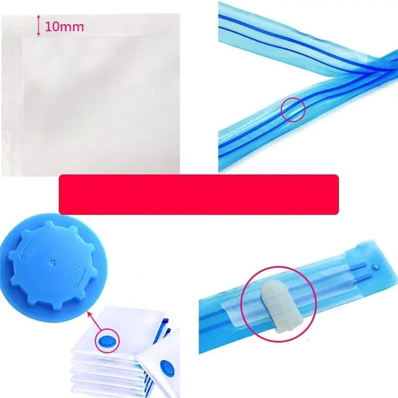 10-Pack Reusable Clothing Vacuum Storage Bags, 40 x 30 cm