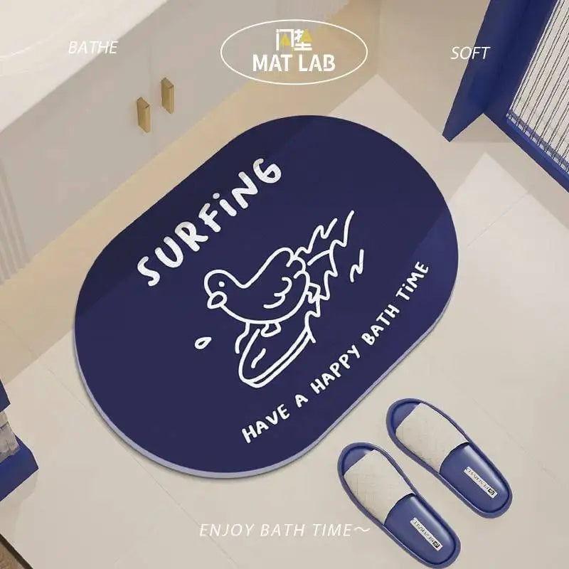 Duck Pattern Non-Slip Diatomite Bath Mat