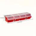4-Compartment Plastic Hardware and Small Parts Organizer Box