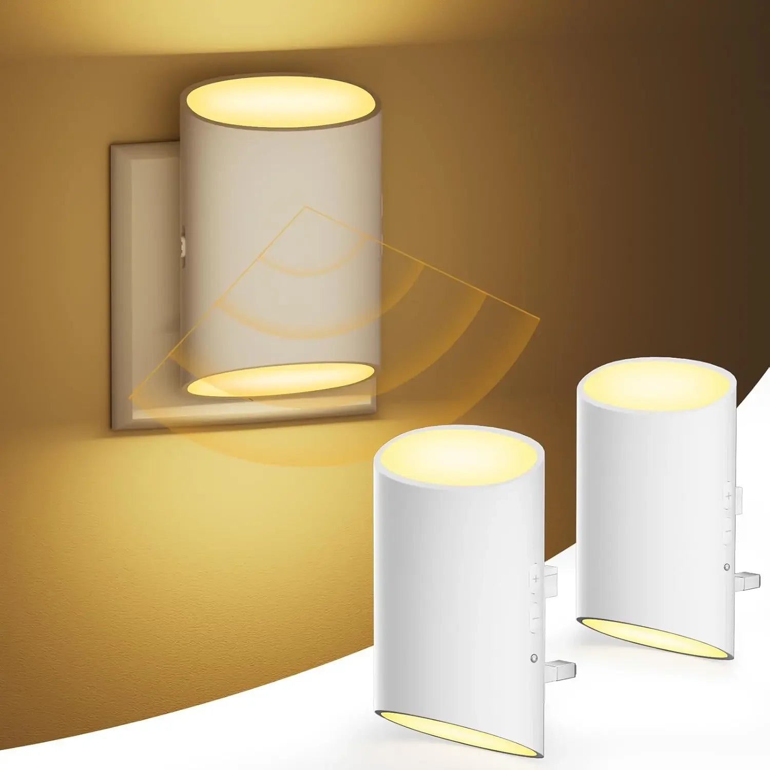 Adjustable Motion Sensor Night Light for Bedroom or Hallway (Plug-In)