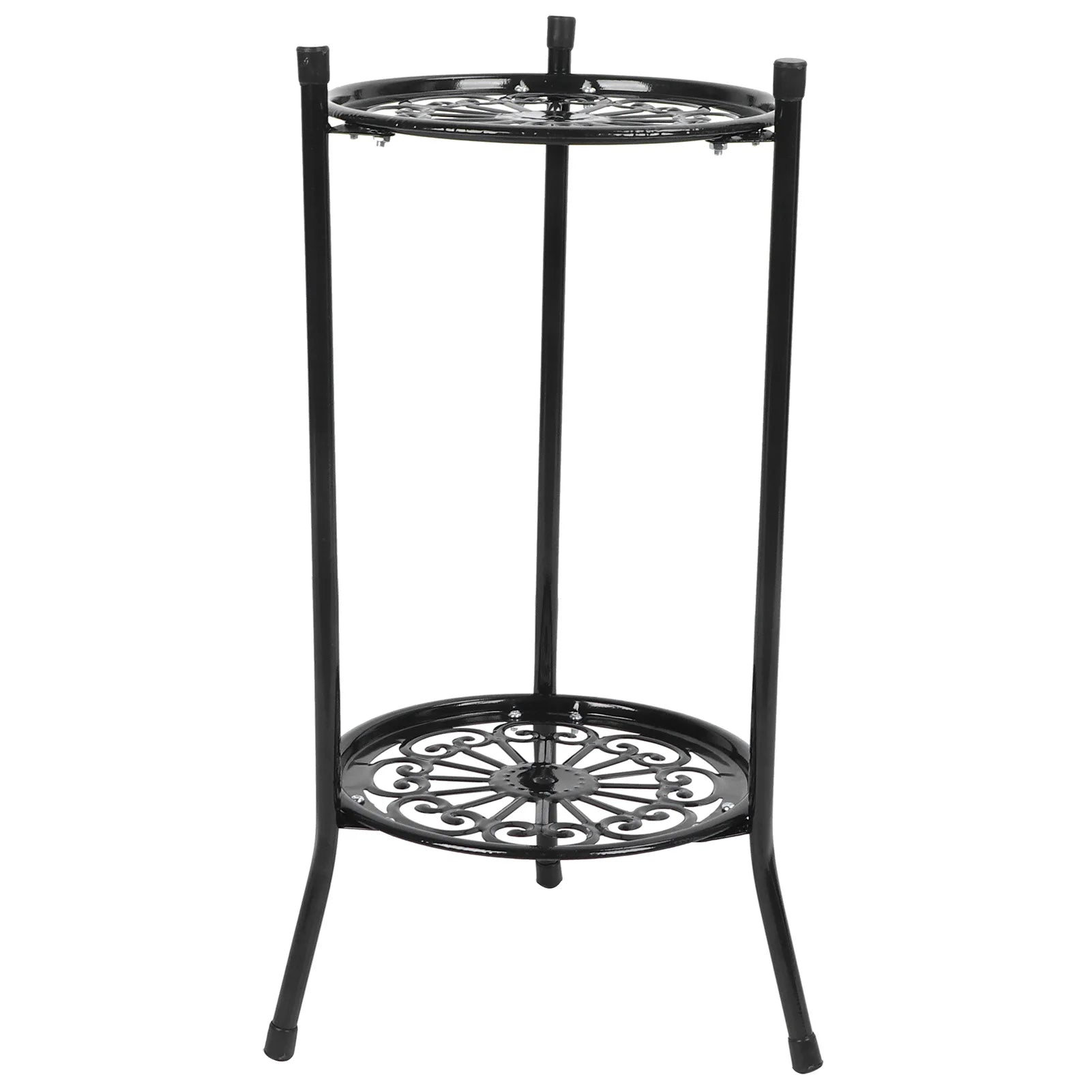 2-Tier Metal Plant Stand for Indoor & Outdoor Display