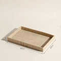 Travertine Bathroom Organizer Tray and Accessories Set
