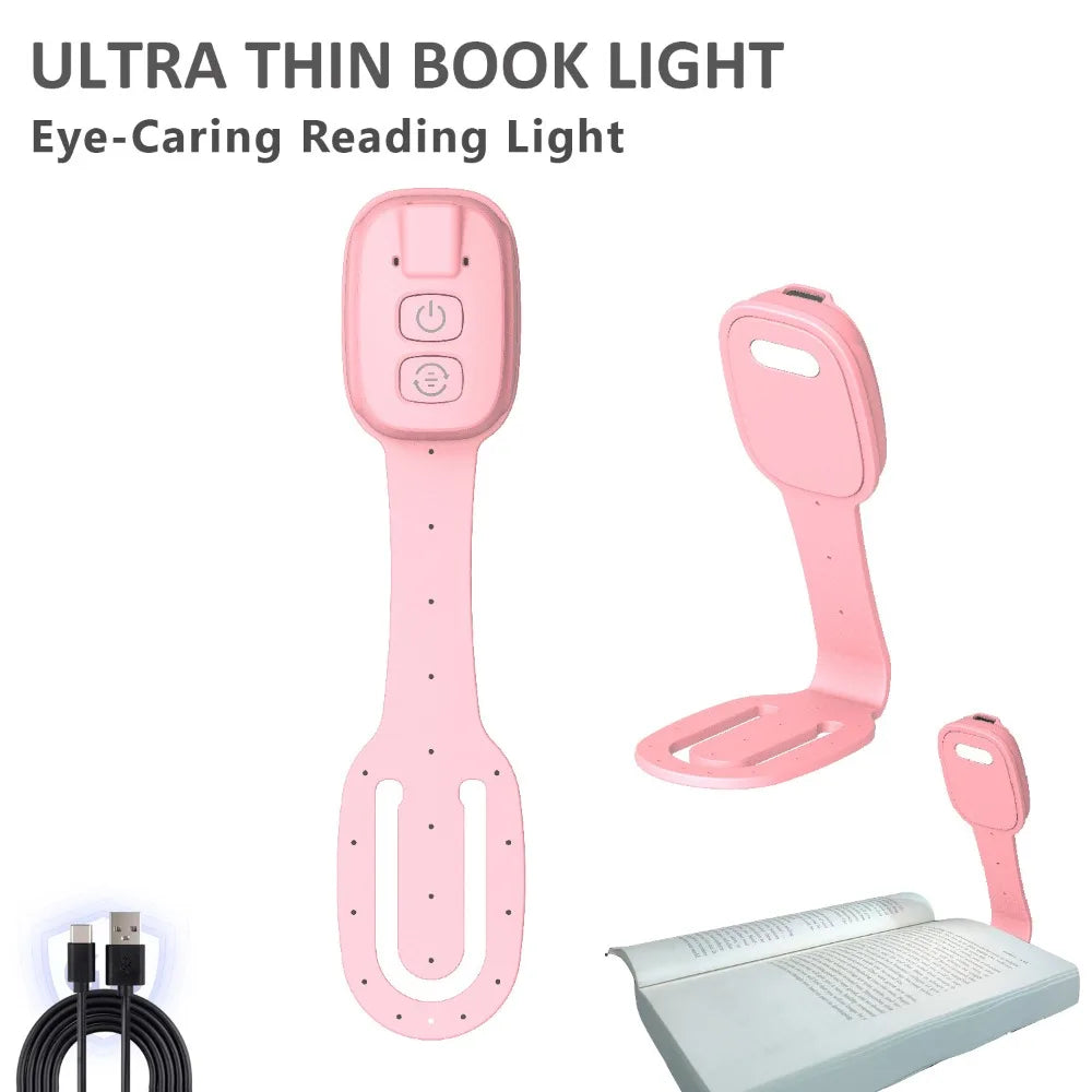 Slim Clip-On Rechargeable Book Light & Bookmark
