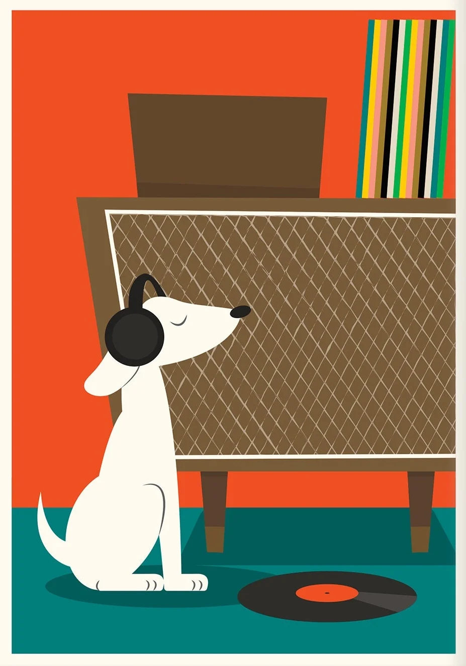 Vinton Mid-Century Vinyl Records Canvas Art Print