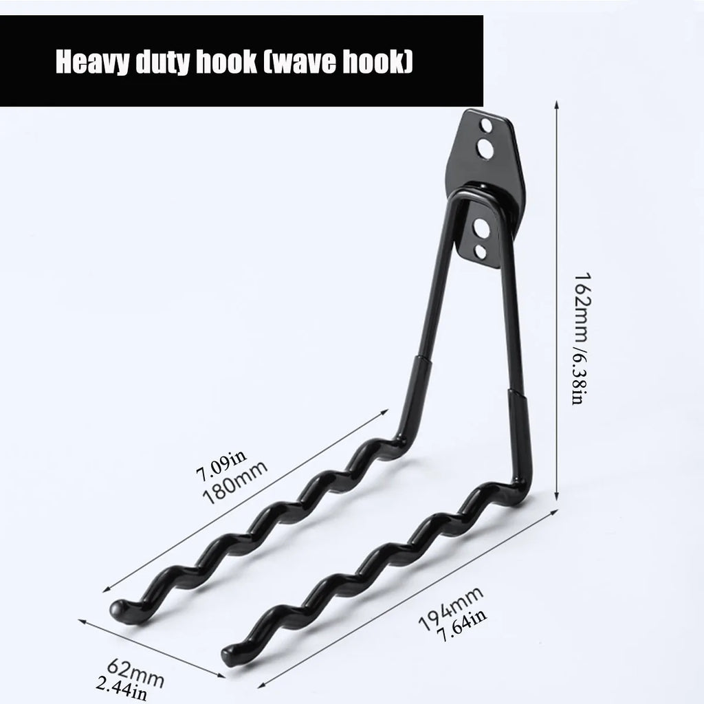 Wall-Mounted Utility Hooks for Garage, Shed, or Laundry Organization