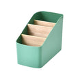Tiered Remote and Desk Organizer with Wood Dividers