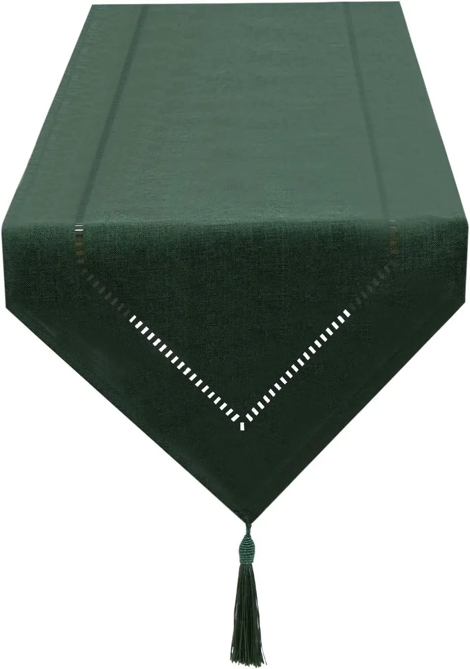 Lena Solid Linen Table Runner with Tassel