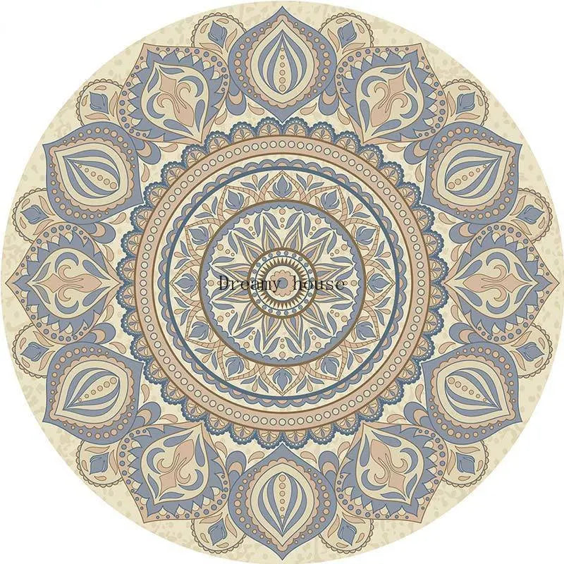 Adara Vintage Round Persian-Style Rug for Living Room or Bedroom