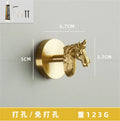 Eden Brass Animal Wall Hook – Sculpted Decorative Hook for Entryway or Bathroom
