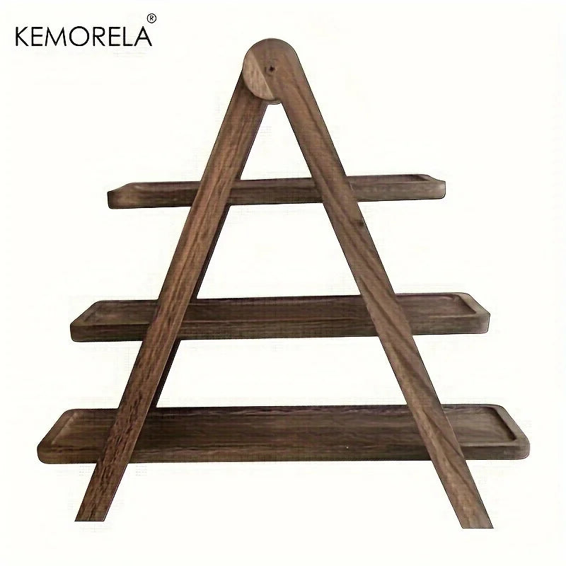 Wooden 3-Tier Serving Tray Stand for Parties & Kitchen