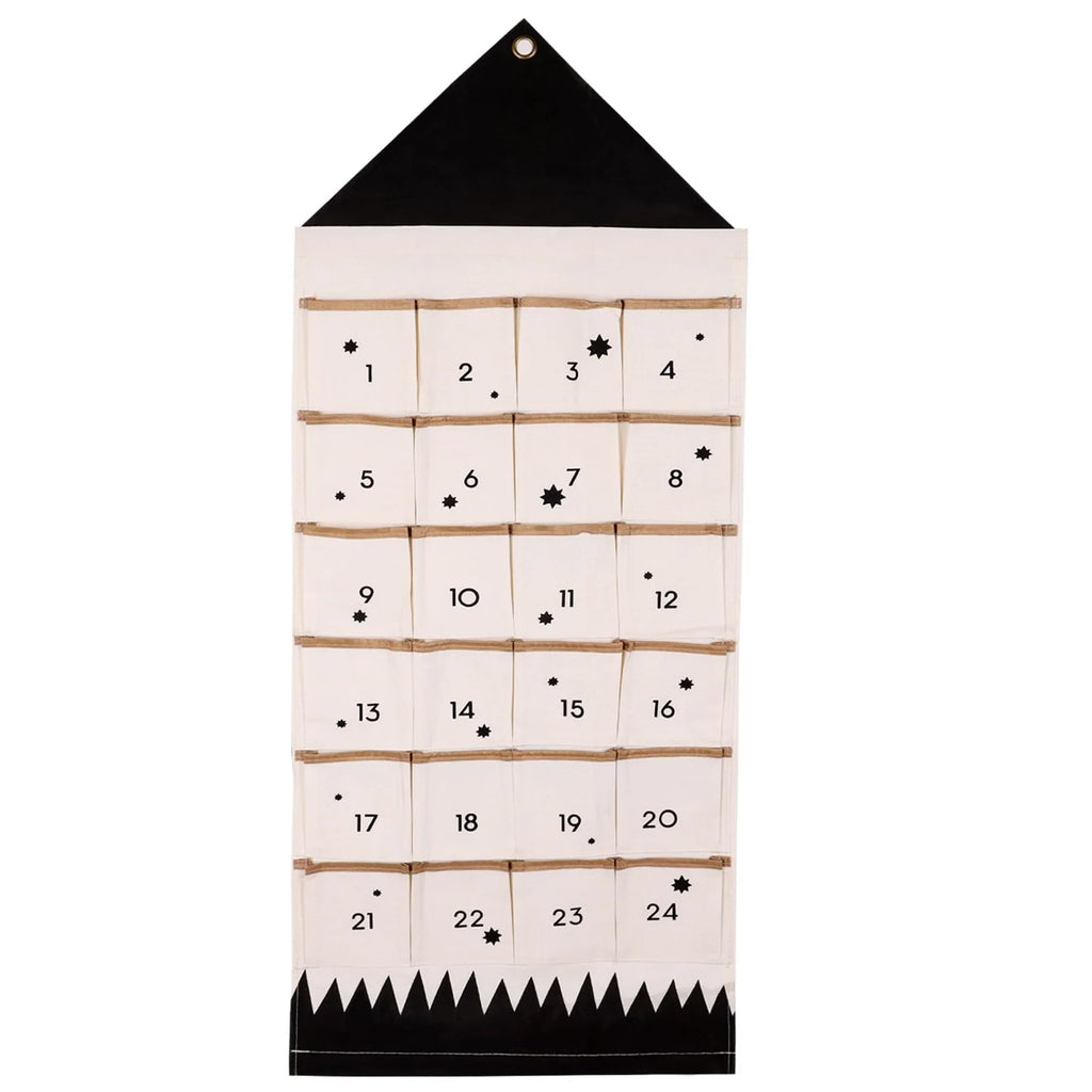 Santa Cloth Advent Calendar with 24 Pockets – Wall Hanging Christmas Countdown