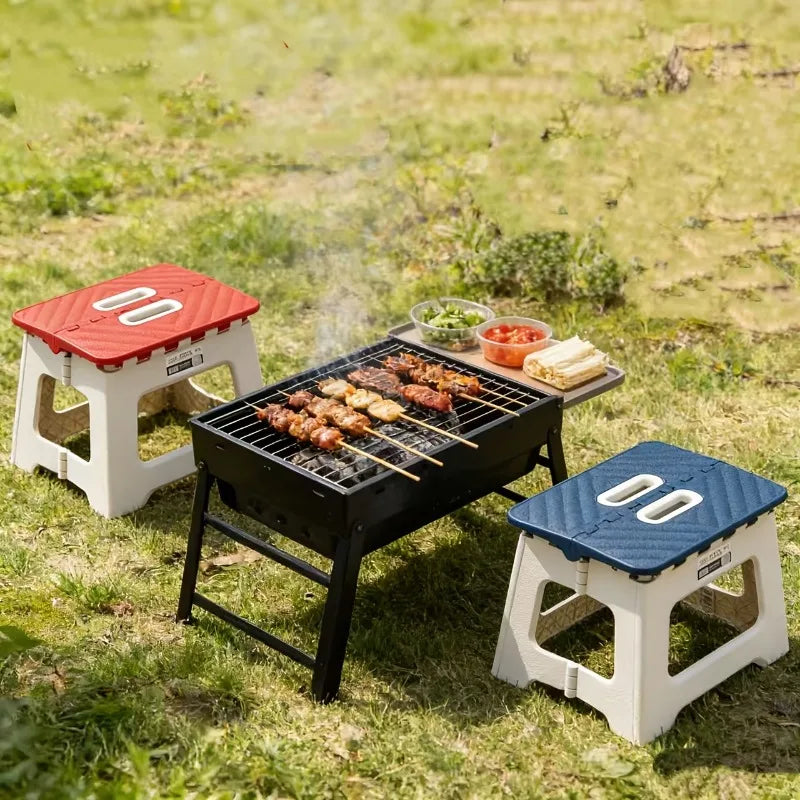 Folding Step Stool with Handle for Kitchen, Bathroom & Outdoor Use