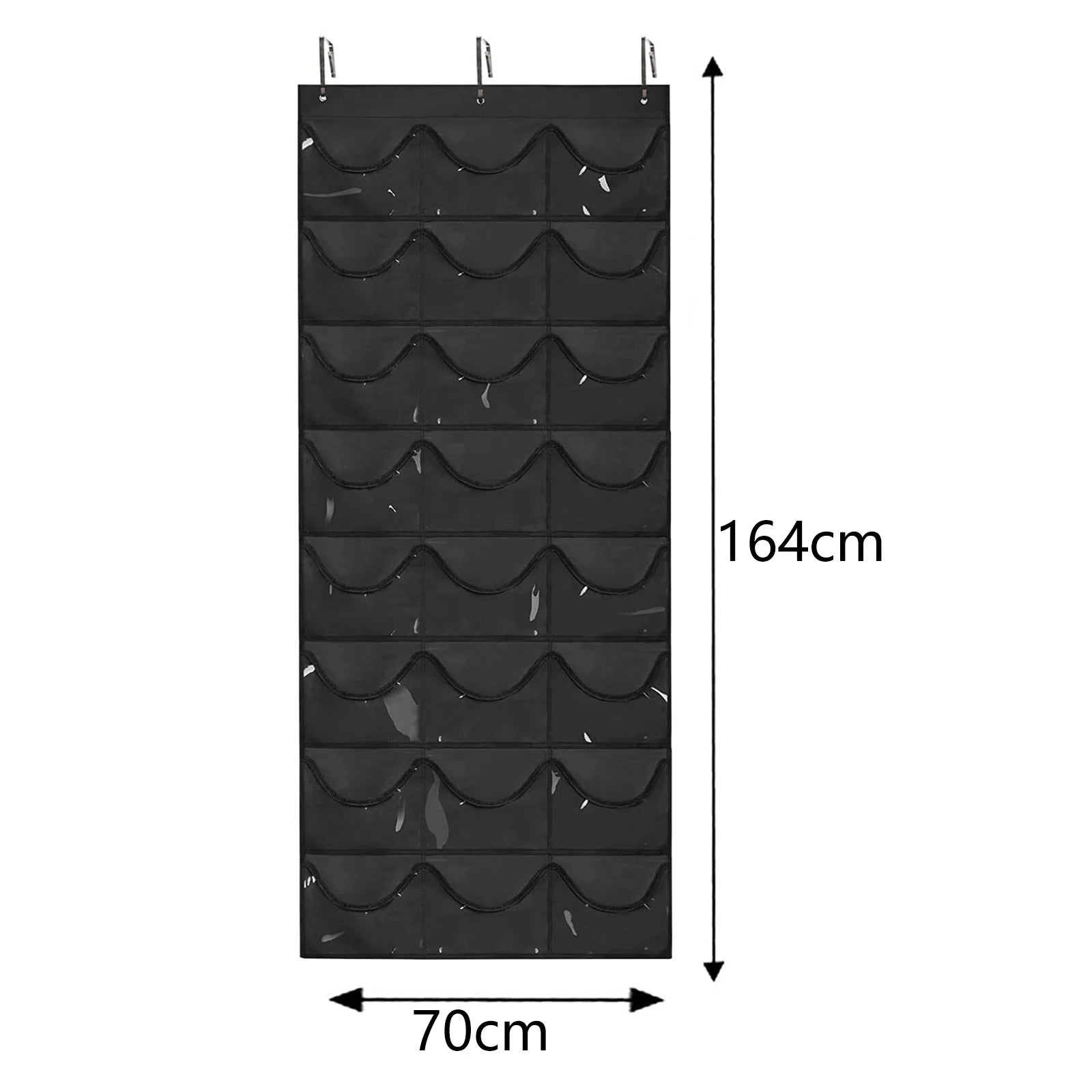 Over-Door Baseball Cap Organizer with 24 Clear Pockets