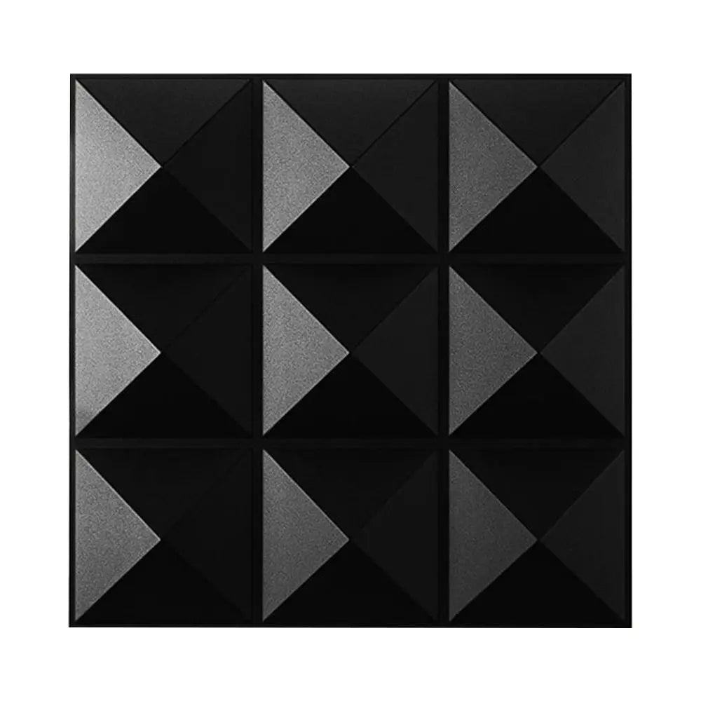 Diamond Design 3D Wall Panels – Modern Self-Adhesive Decorative PVC Tiles for Living Room & Bedroom Accent Walls, 30x30cm, Black or