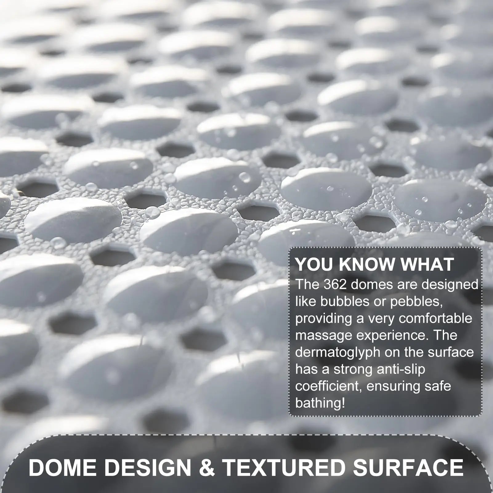Extra Large Non-Slip Bathtub and Shower Mat, 40 x 16 Inches