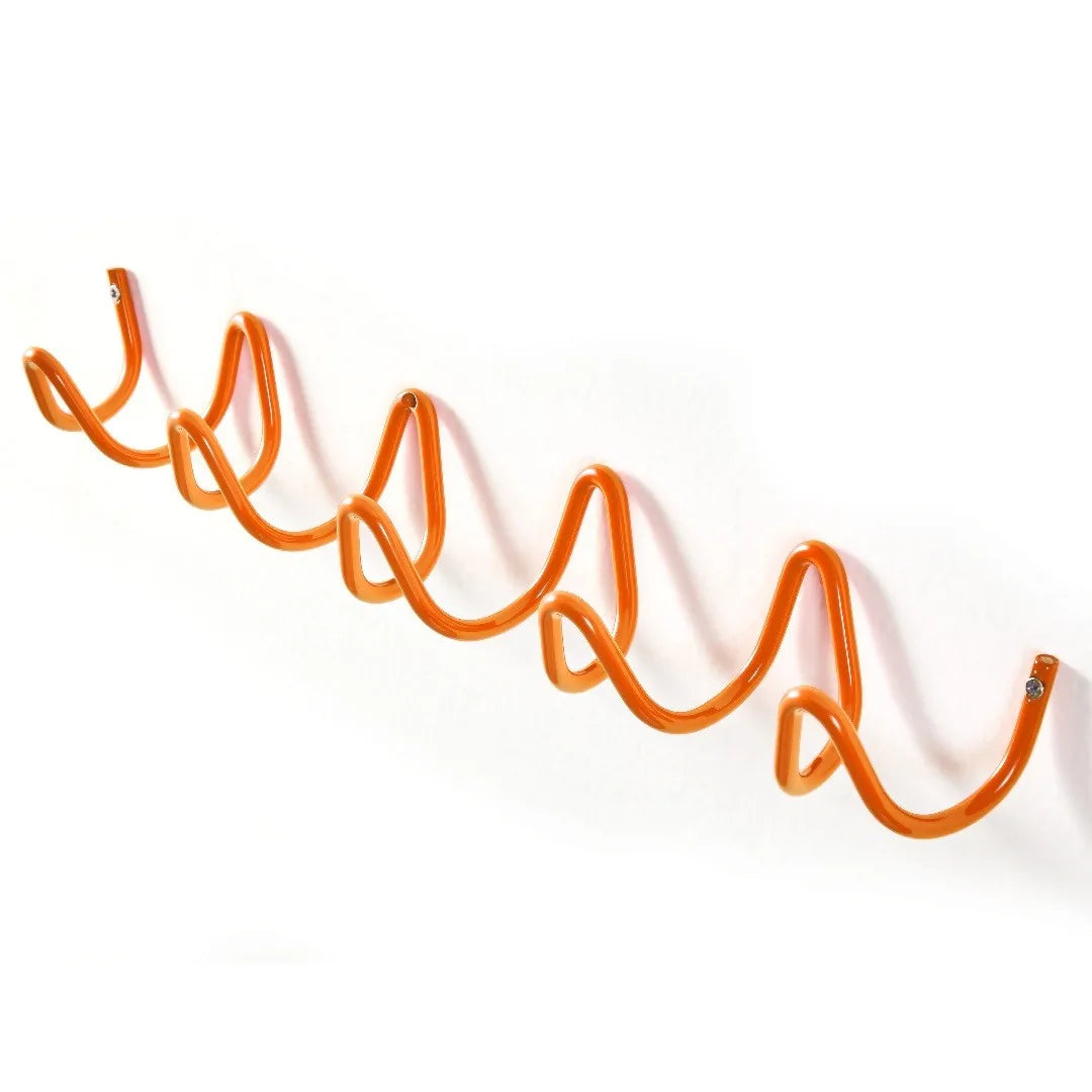 Waverly Wall-Mounted Wave Hook Rack, Carbon Steel