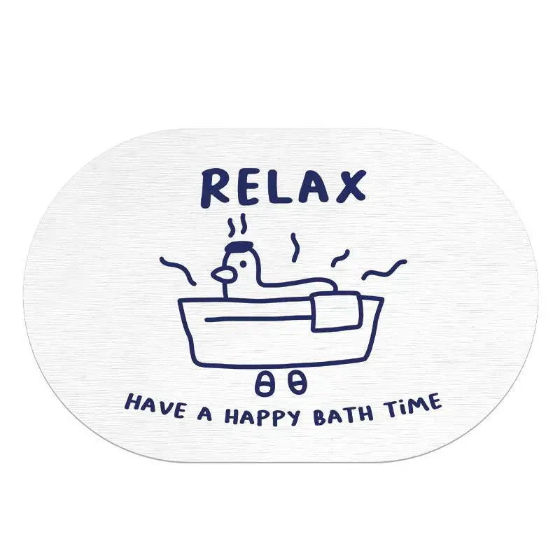 Duck Pattern Non-Slip Diatomite Bath Mat