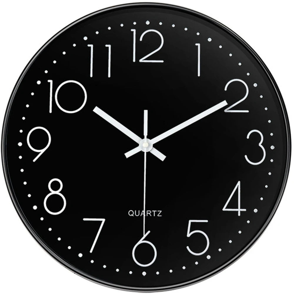 Marlow Minimalist Wall Clock with Tempered Glass Face