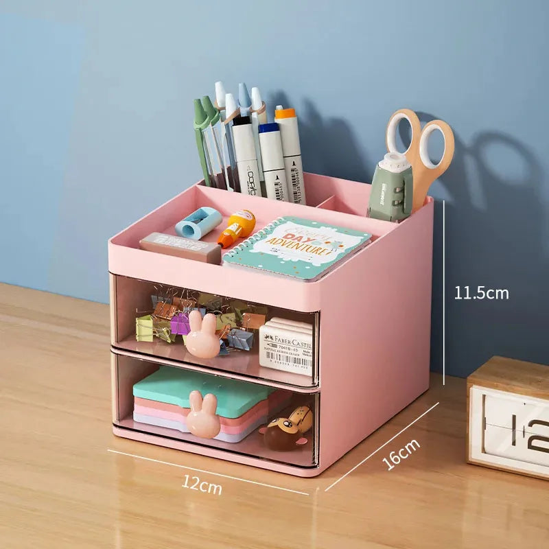 Small Desk Organizer with Drawers for Home Office or Vanity