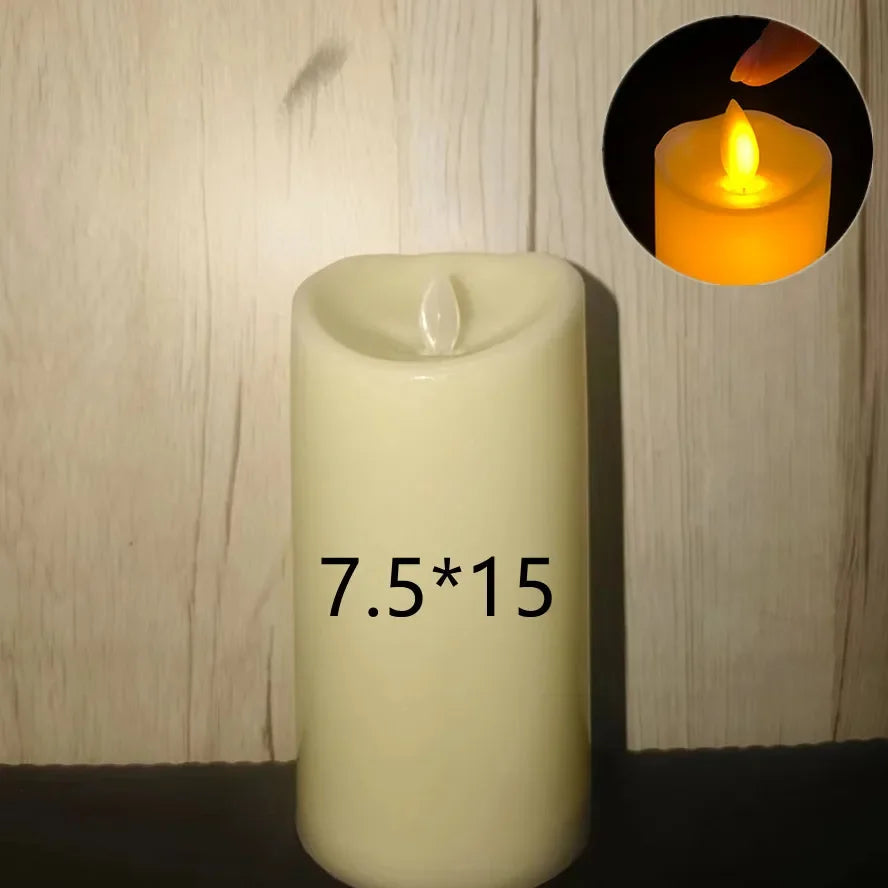 Flameless Flickering LED Pillar Candles for Cozy Home and Safe Ambiance