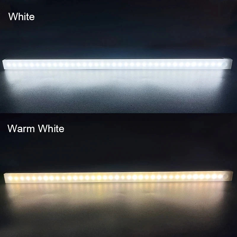 Cool white and warm white light color options shown for LED night light
