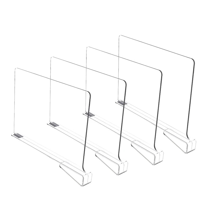 Clear Shelf Dividers for Closet and Cabinet Organization