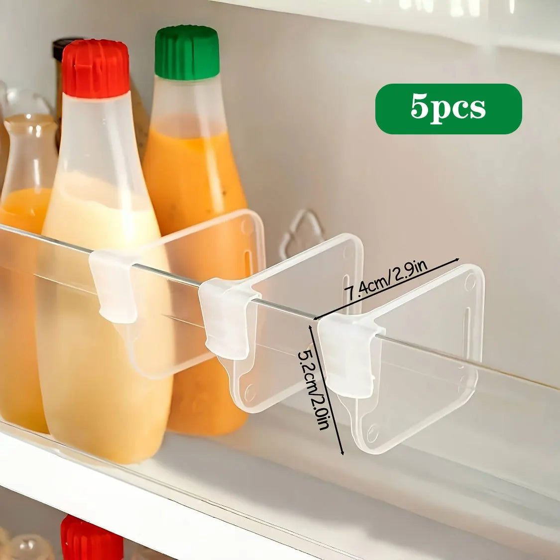 Adjustable Clear Refrigerator Shelf Dividers for Fridge Storage