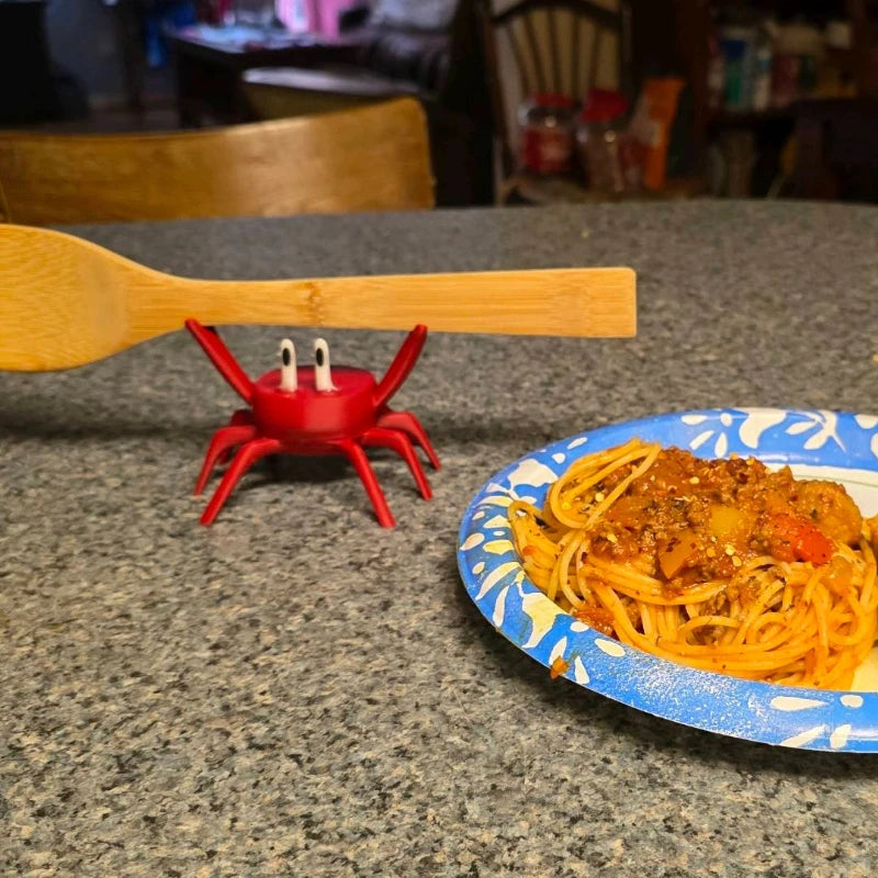 Red Crab Spoon Rest for Kitchen Counters