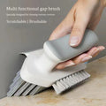 Multi-Surface Crevice Cleaning Brush with Scraper for Tiles, Bathroom & Floor Gaps