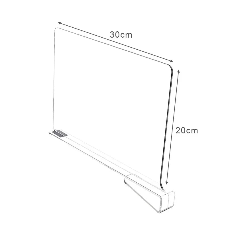 Clear Acrylic Shelf Dividers for Closet Organization – Set of 2, 4, 6, or 8